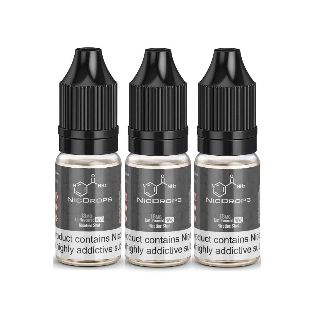 18MG Nicotine Shots 10ml 70/30 VG/PG