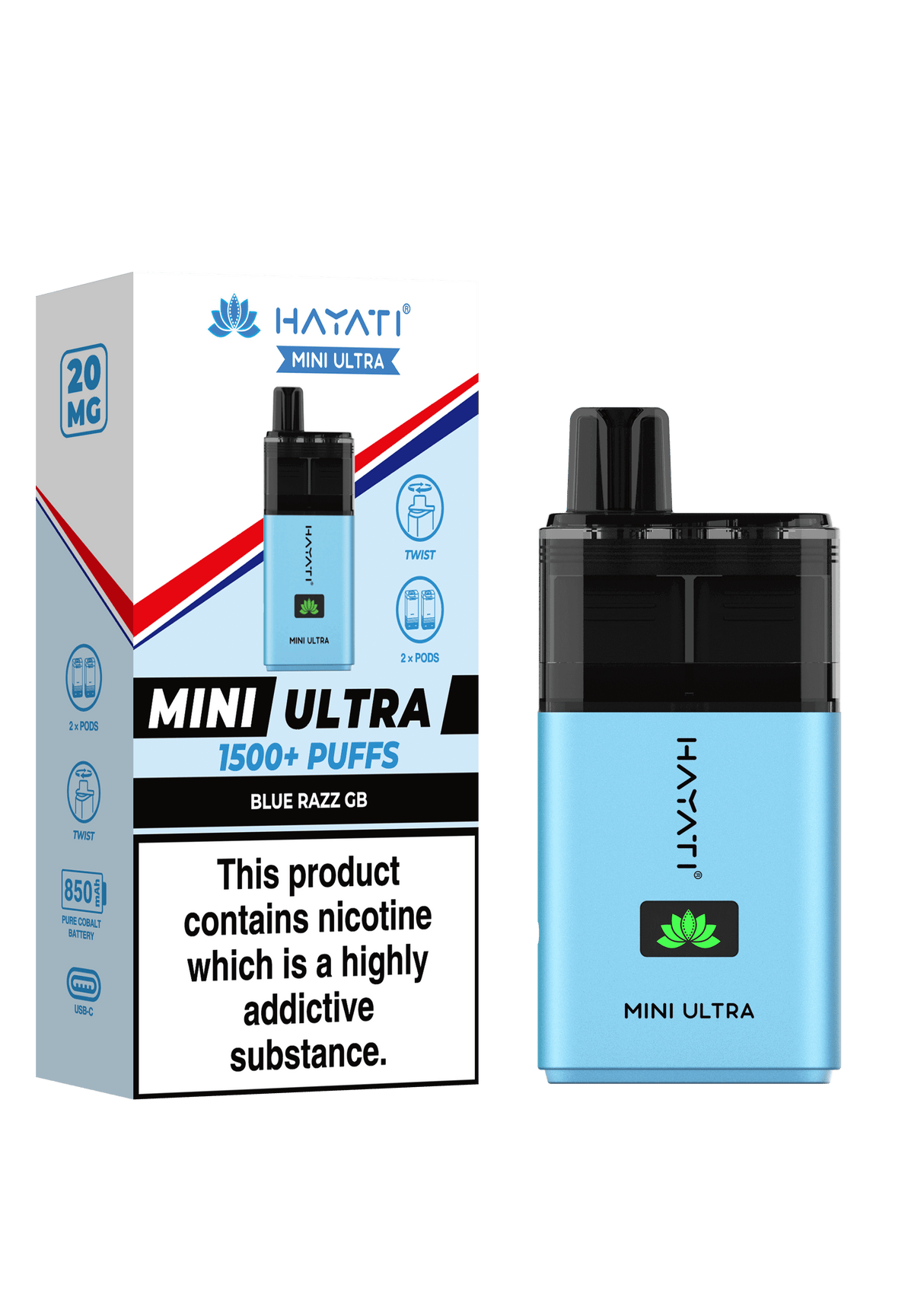 Hayati Mini Ultra 1500 Puffs Disposable Pod (Box of 5)