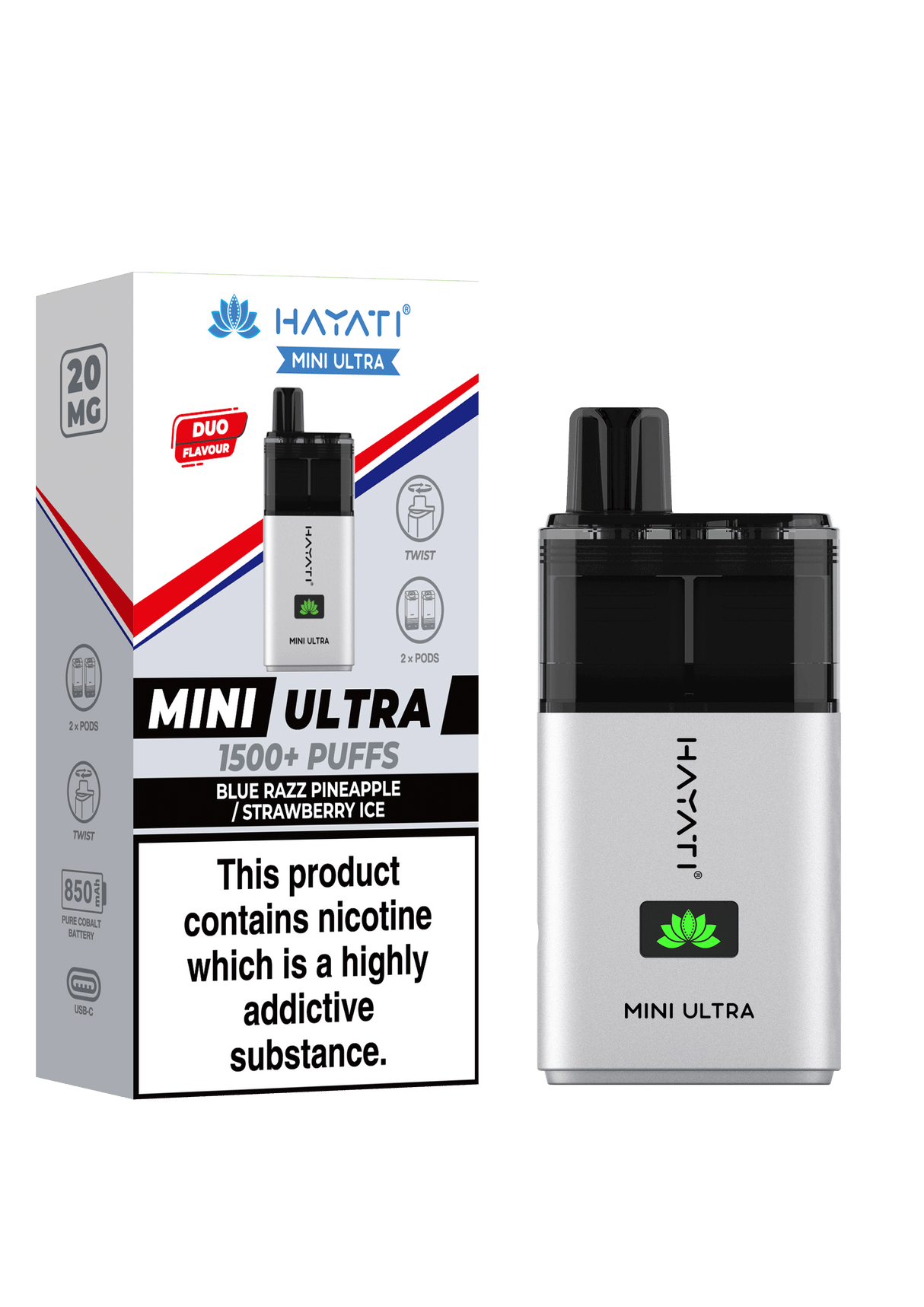 Hayati Mini Ultra 1500 Puffs Disposable Pod (Box of 5)