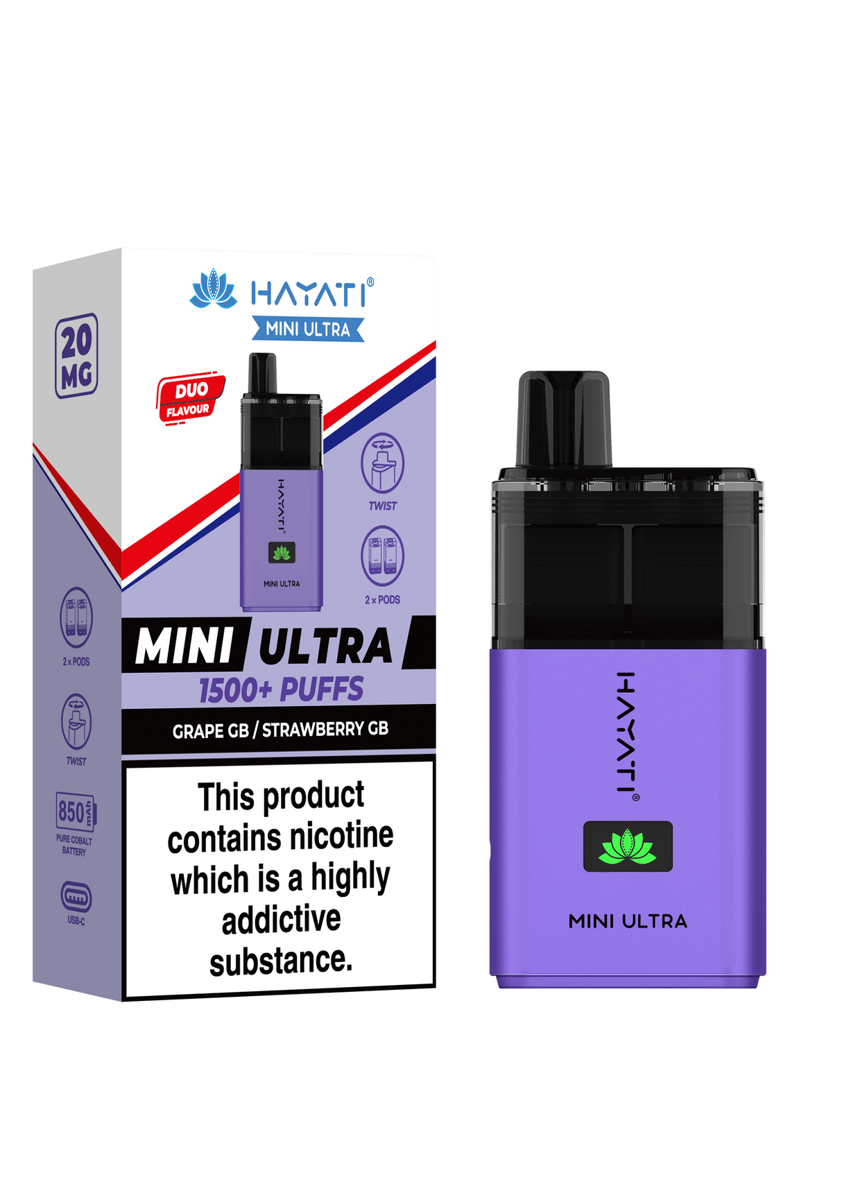 Hayati Mini Ultra 1500 Puffs Disposable Pod (Box of 5)