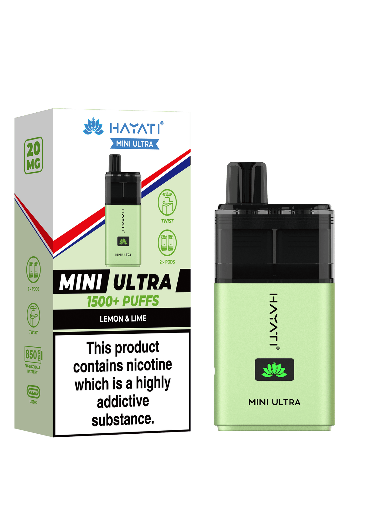 Hayati Mini Ultra 1500 Puffs Disposable Pod (Box of 5)