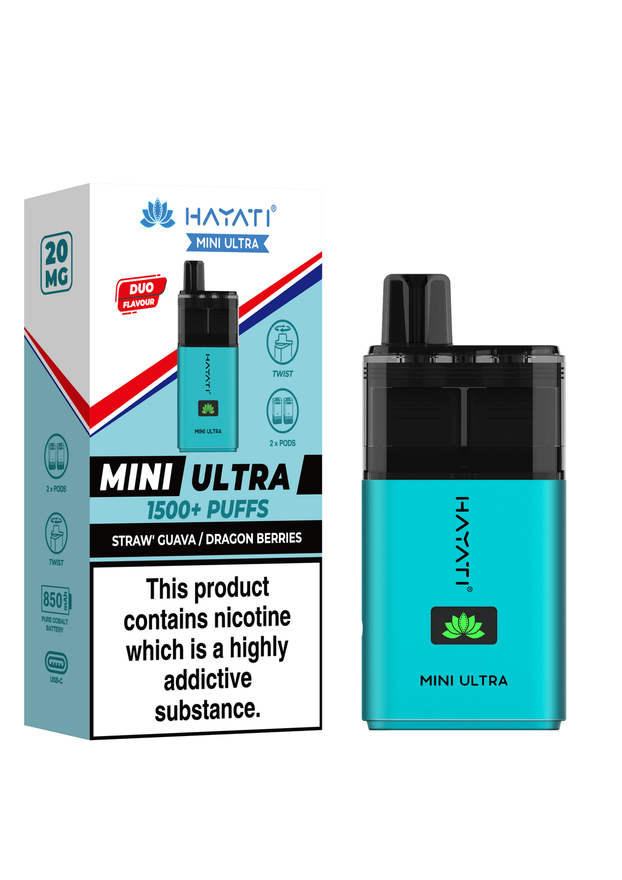 Hayati Mini Ultra 1500 Puffs Disposable Pod (Box of 5)