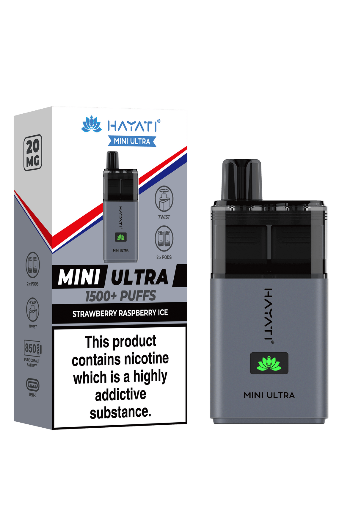 Hayati Mini Ultra 1500 Puffs Disposable Pod (Box of 5)