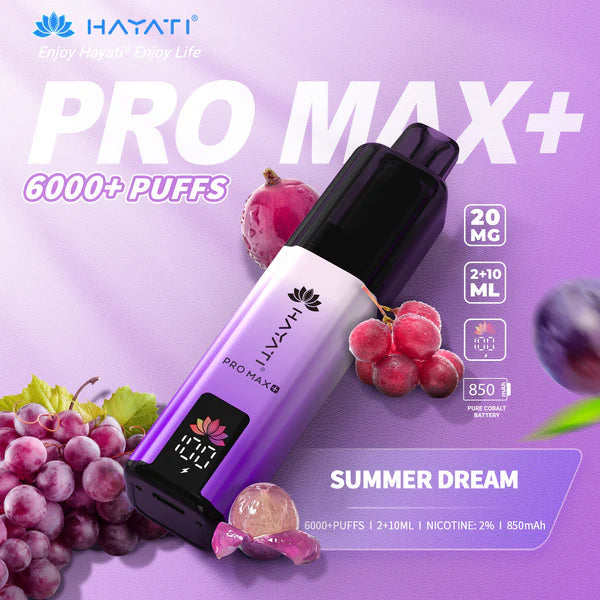 Hayati Pro Max Plus 6000 Puffs Disposable Vape