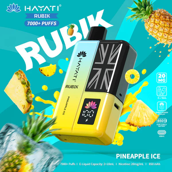 Hayati Rubik 7000 Puffs Disposable Vape (Box of 5)