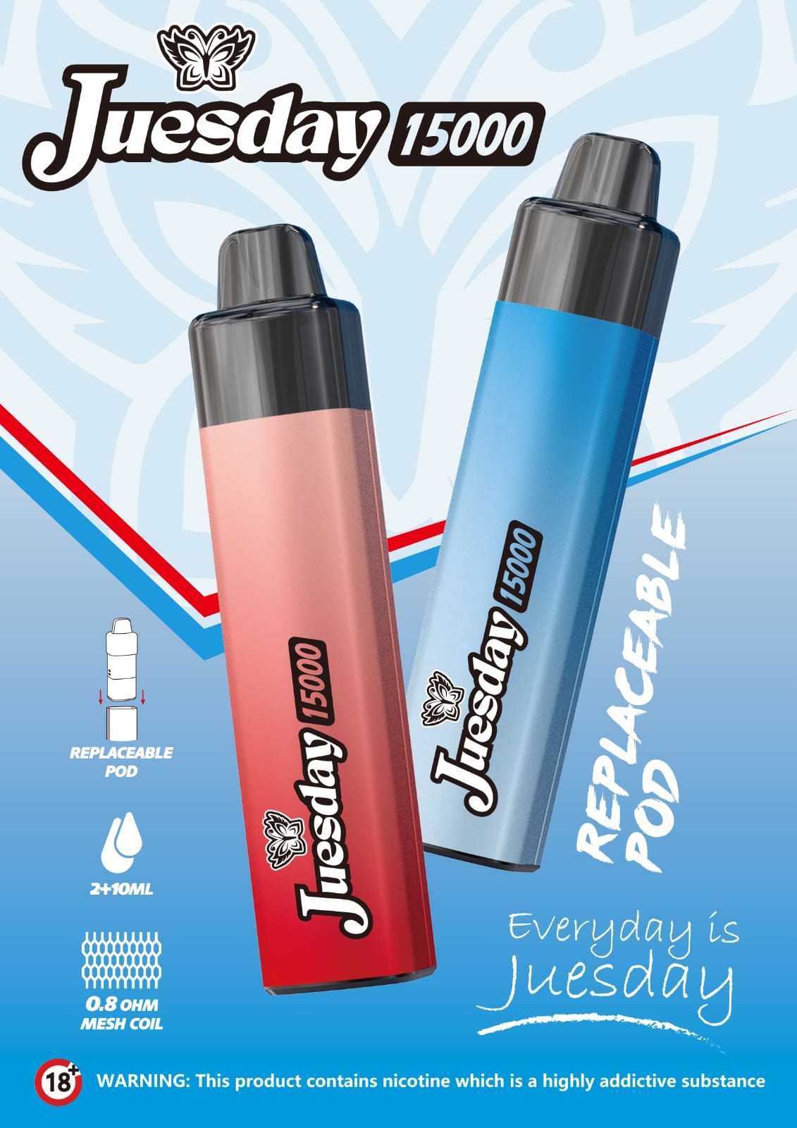 Juesday 15000 Puffs Disposable Pod (Box of 5)