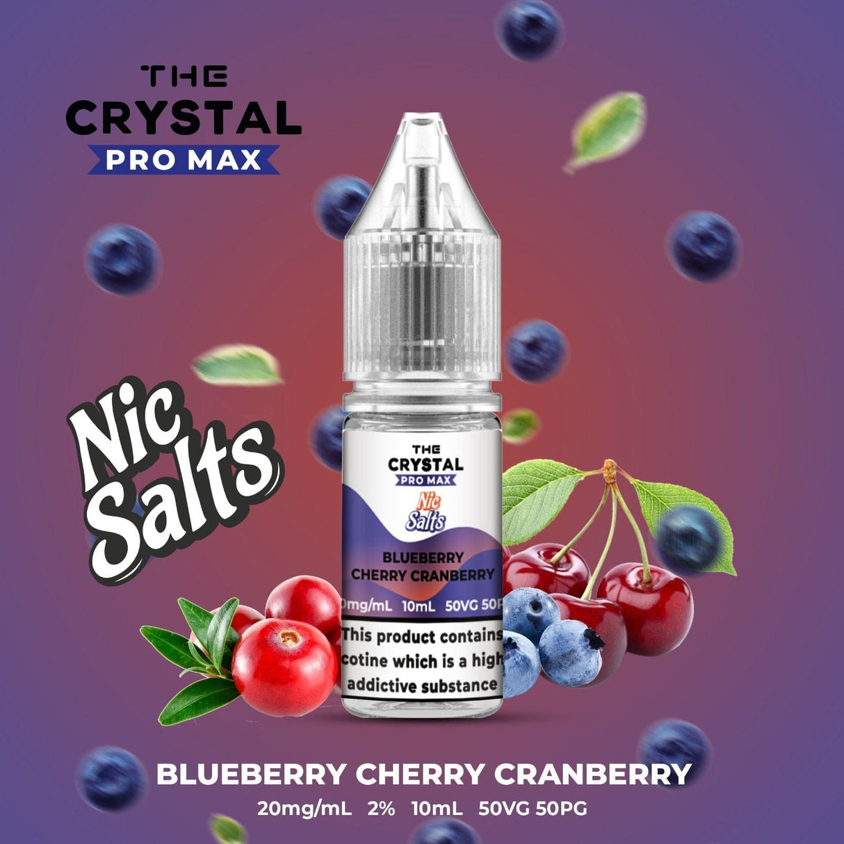 The Crystal Pro Max Vape Nic Salts 10ml - Box of 10