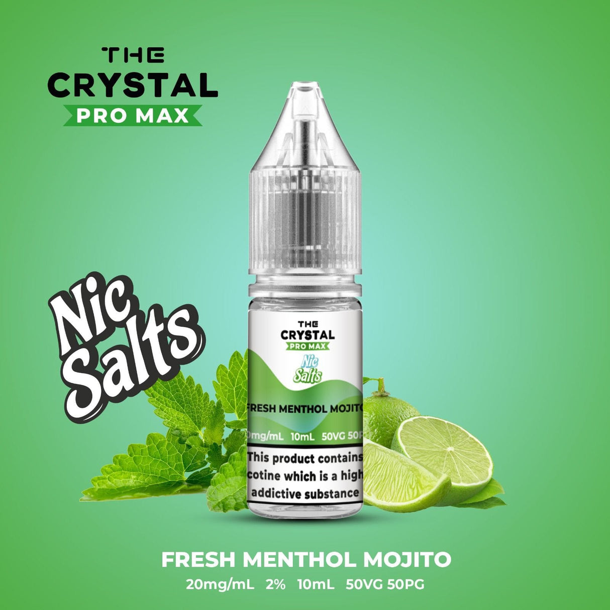 The Crystal Pro Max Vape Nic Salts 10ml - Box of 10