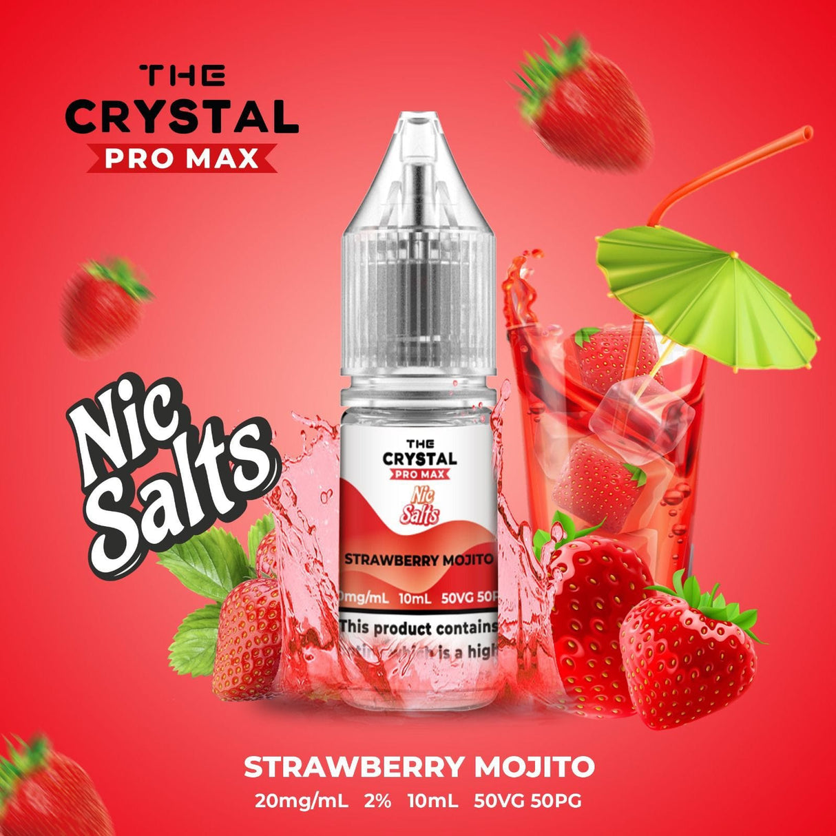 The Crystal Pro Max Vape Nic Salts 10ml - Box of 10