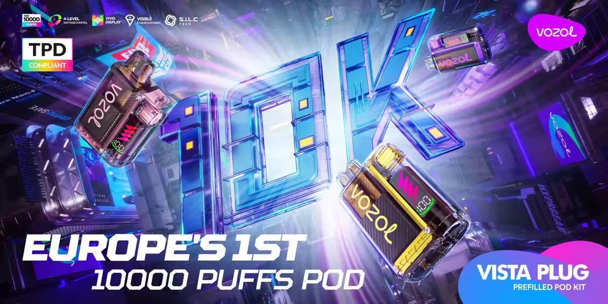 Vozol Vista Plug 10000 Puffs Disposable pods (Box of 5)