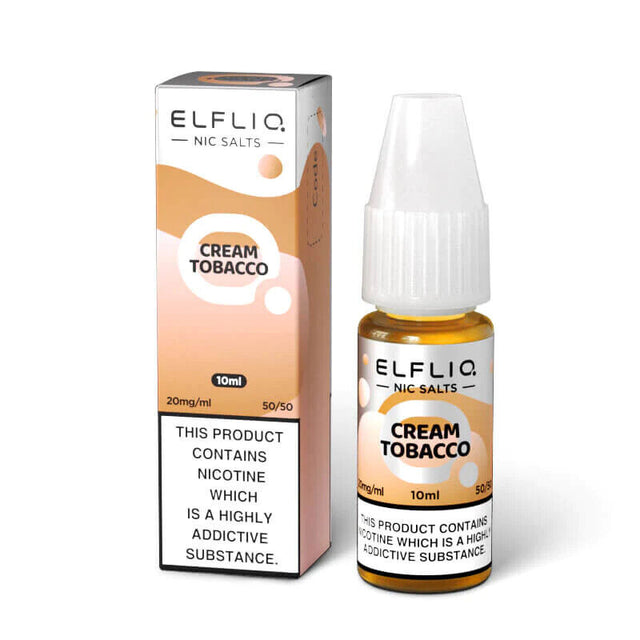 ELFBAR ELFLIQ Cream Tobacco Nic Salts -    Nic Salts