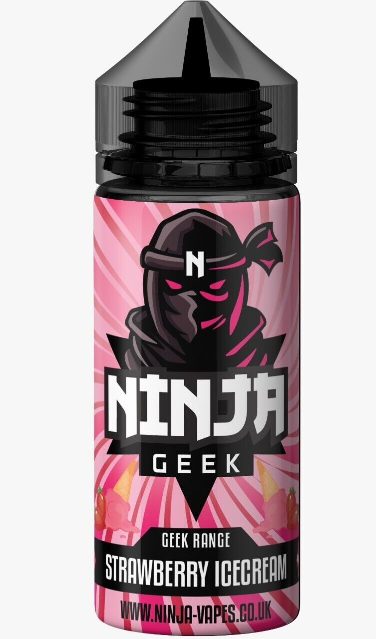 E-Liquid Vape Juice Ninja GEEK 100ml Premium VG 70/30 PG No Nicotine ShortFill