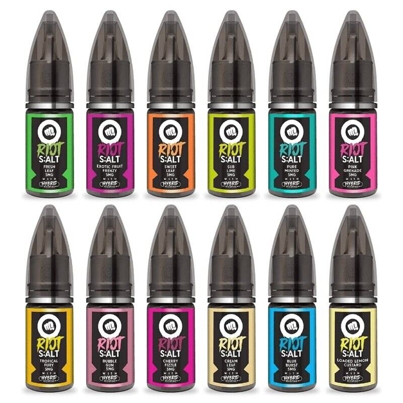 Riot Squad 10ml Nic Salt E Liquid 5mg / 10mg / 20mg 50/50 VG/PG - All Flavours