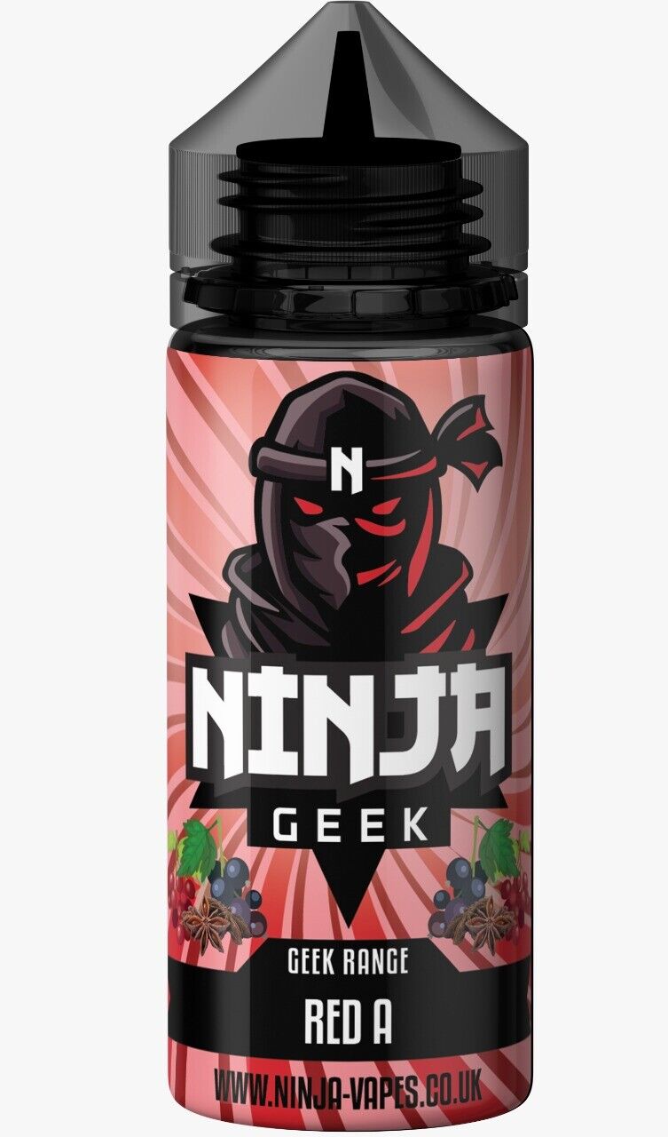 E-Liquid Vape Juice Ninja GEEK 100ml Premium VG 70/30 PG No Nicotine ShortFill  