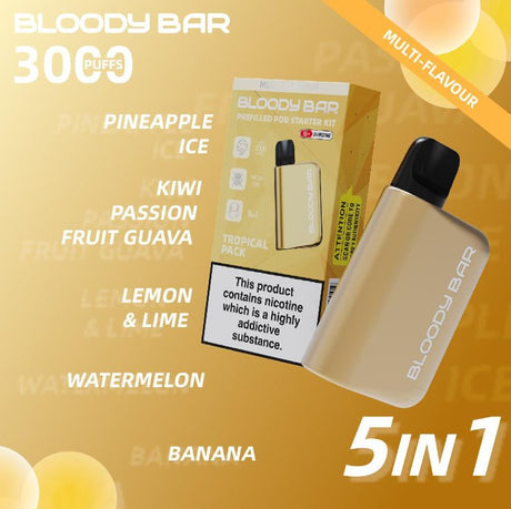 5 in 1 Bloody Bar 3000 Puffs Prefilled Pod  