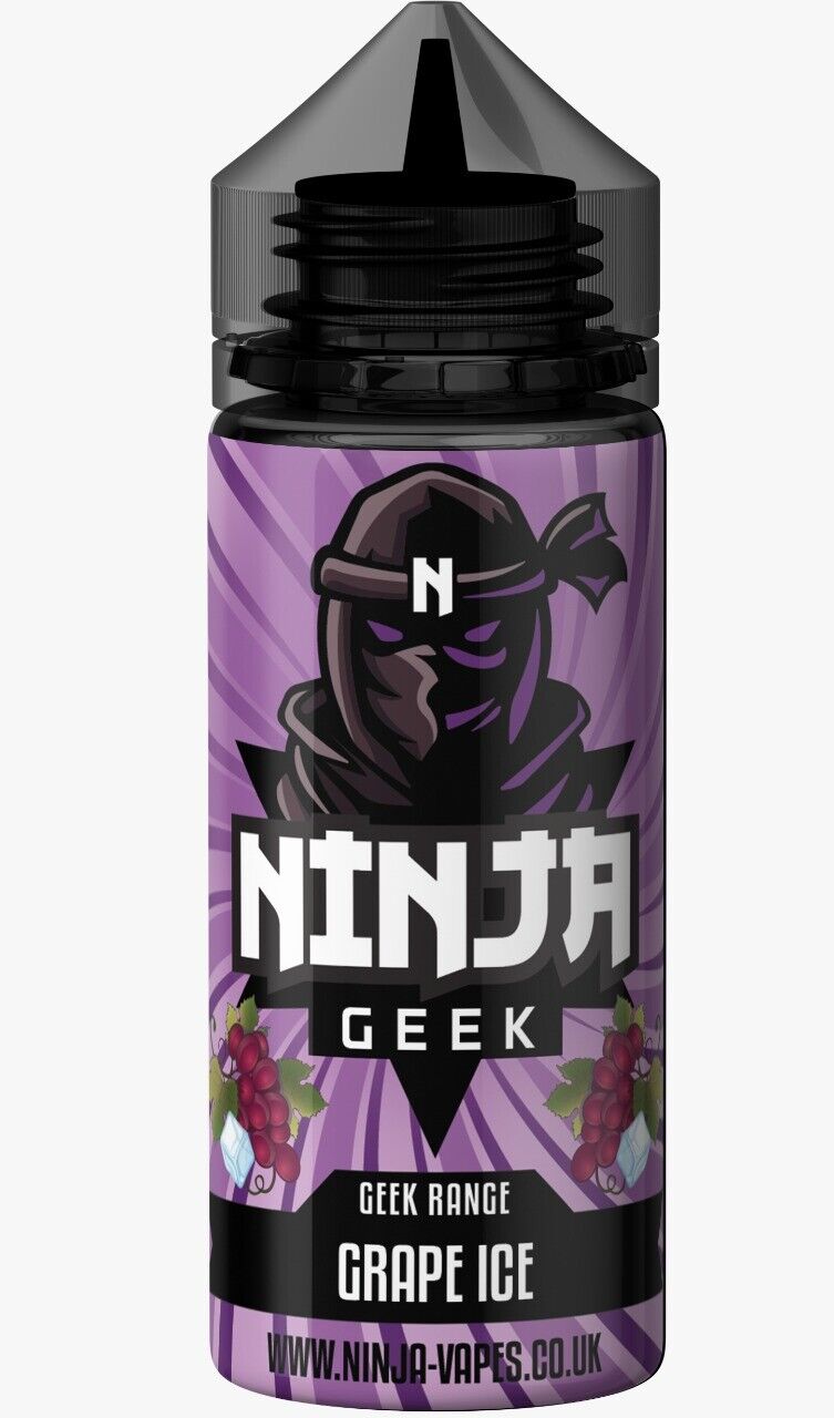 E-Liquid Vape Juice Ninja GEEK 100ml Premium VG 70/30 PG No Nicotine ShortFill