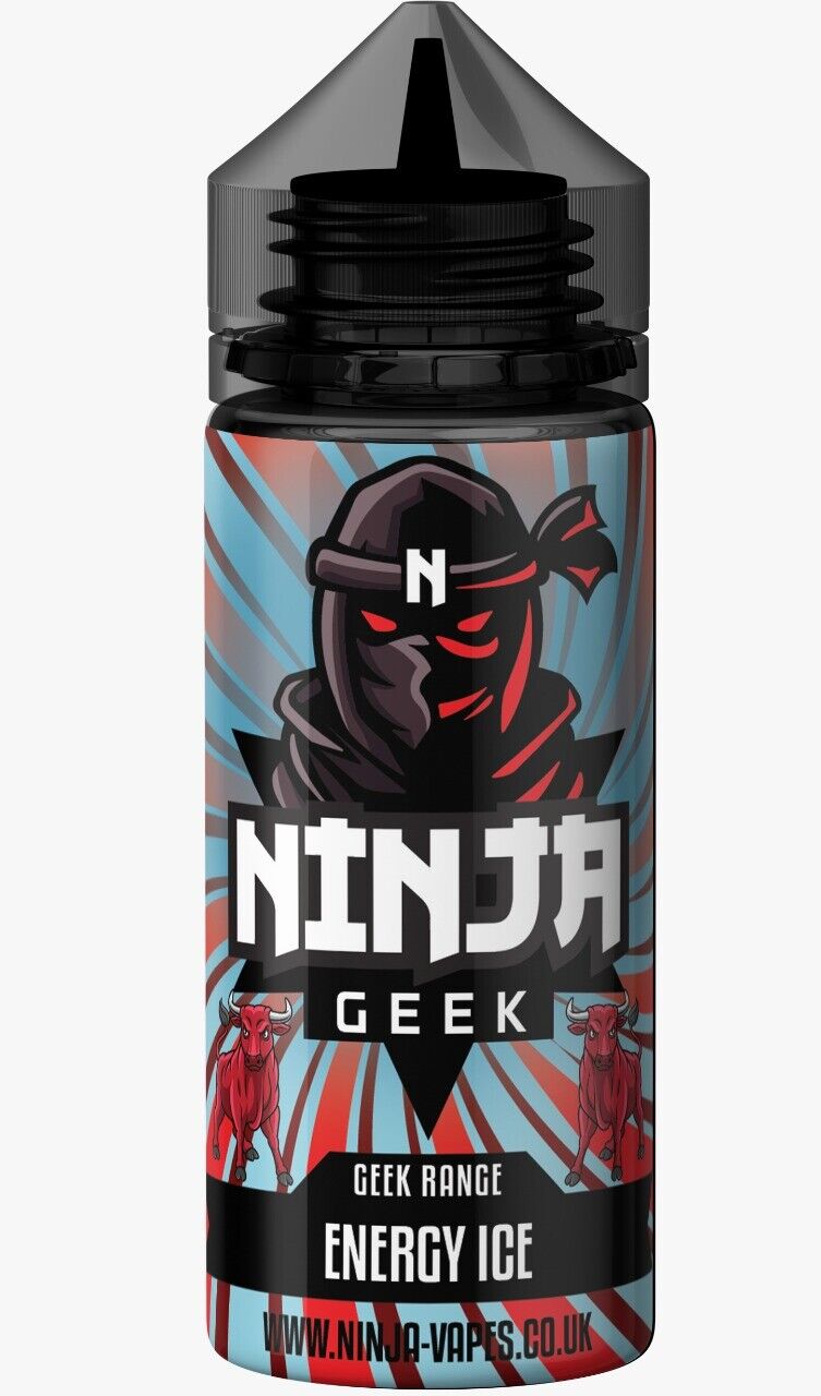 E-Liquid Vape Juice Ninja GEEK 100ml Premium VG 70/30 PG No Nicotine ShortFill  