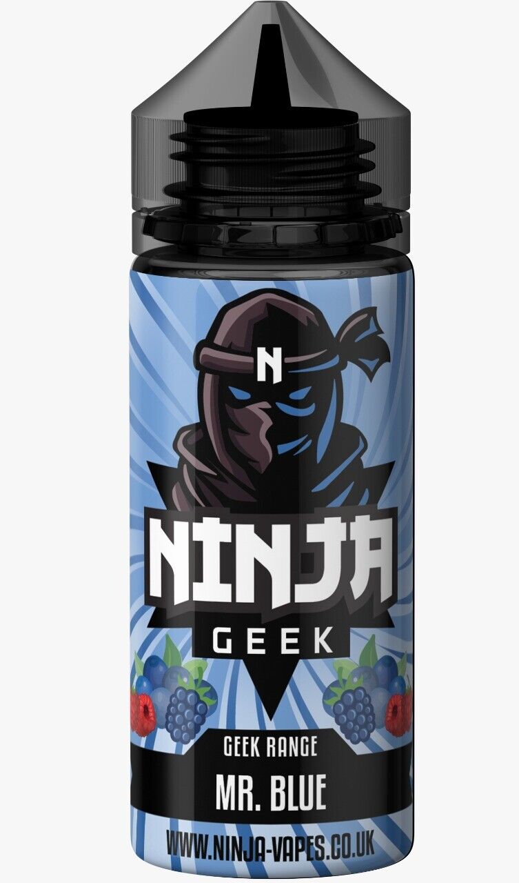 E-Liquid Vape Juice Ninja GEEK 100ml Premium VG 70/30 PG No Nicotine ShortFill