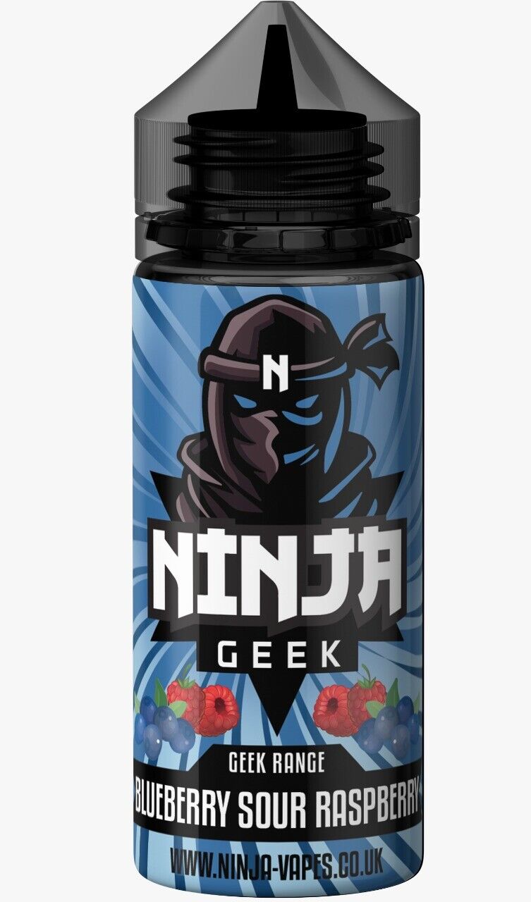 E-Liquid Vape Juice Ninja GEEK 100ml Premium VG 70/30 PG No Nicotine ShortFill  