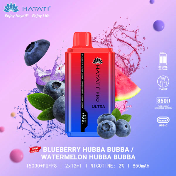 Hayati Pro Ultra 15000+ 20mg Puffs | 30+ Flavours | £13.99