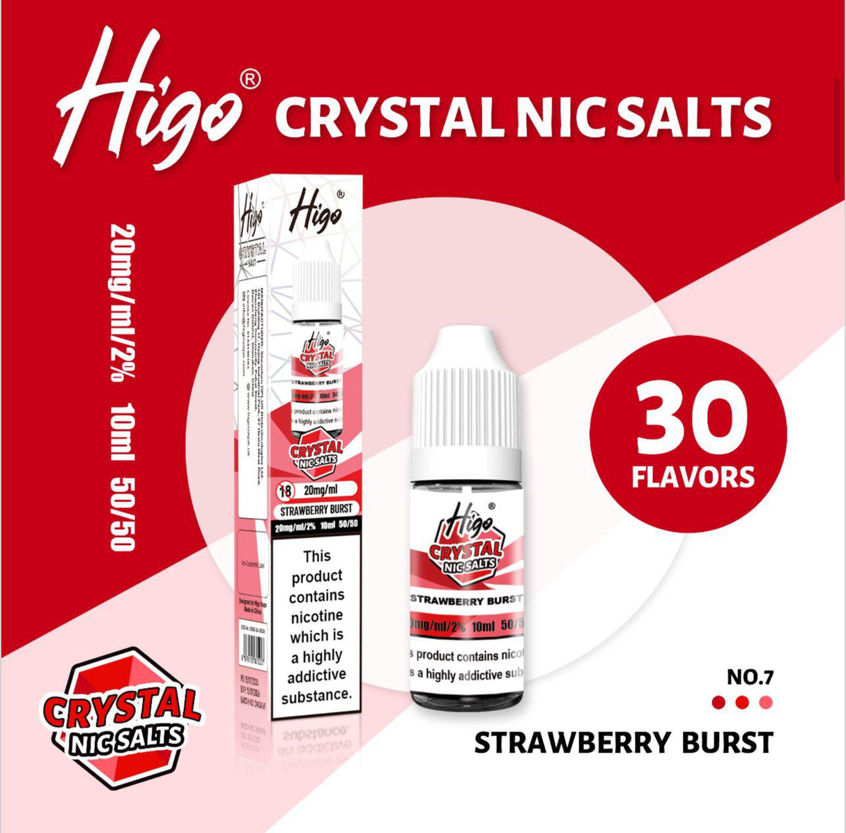 Higo Crystal Nic Salts (Box of 10)  