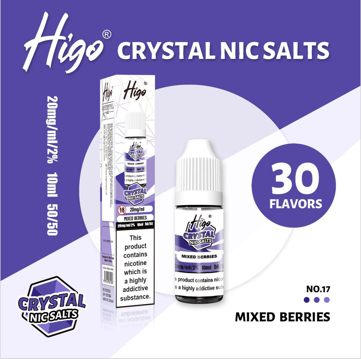Higo Crystal Nic Salts (Box of 10)  