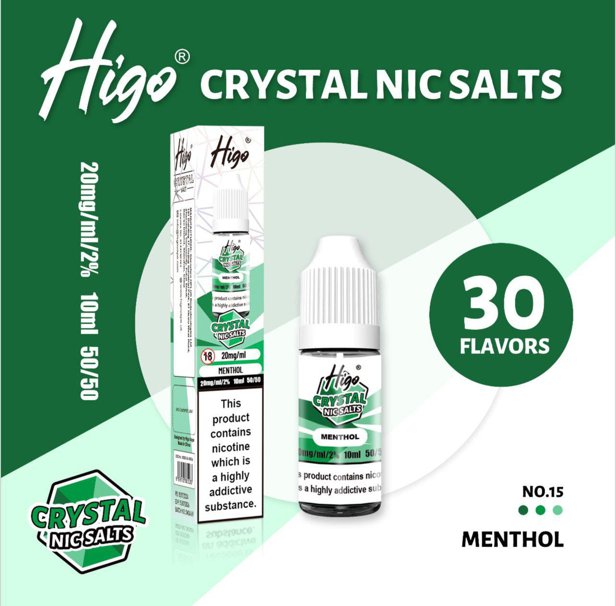 Higo Crystal Nic Salts (Box of 10)  