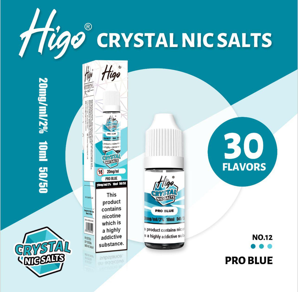 Higo Crystal Nic Salts (Box of 10)  