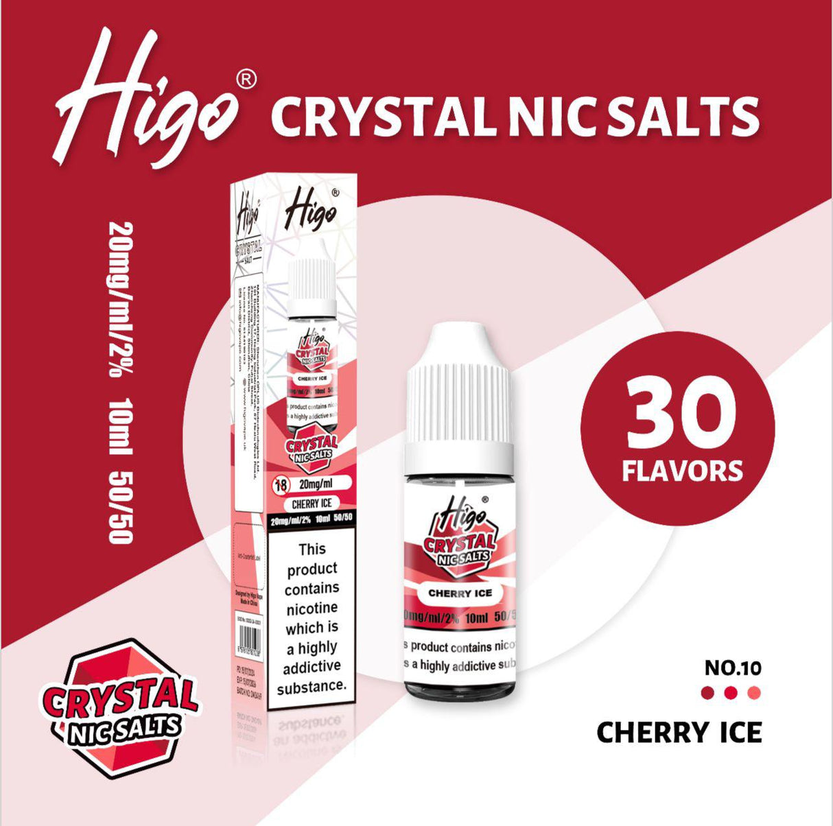 Higo Crystal Nic Salts (Box of 10)  