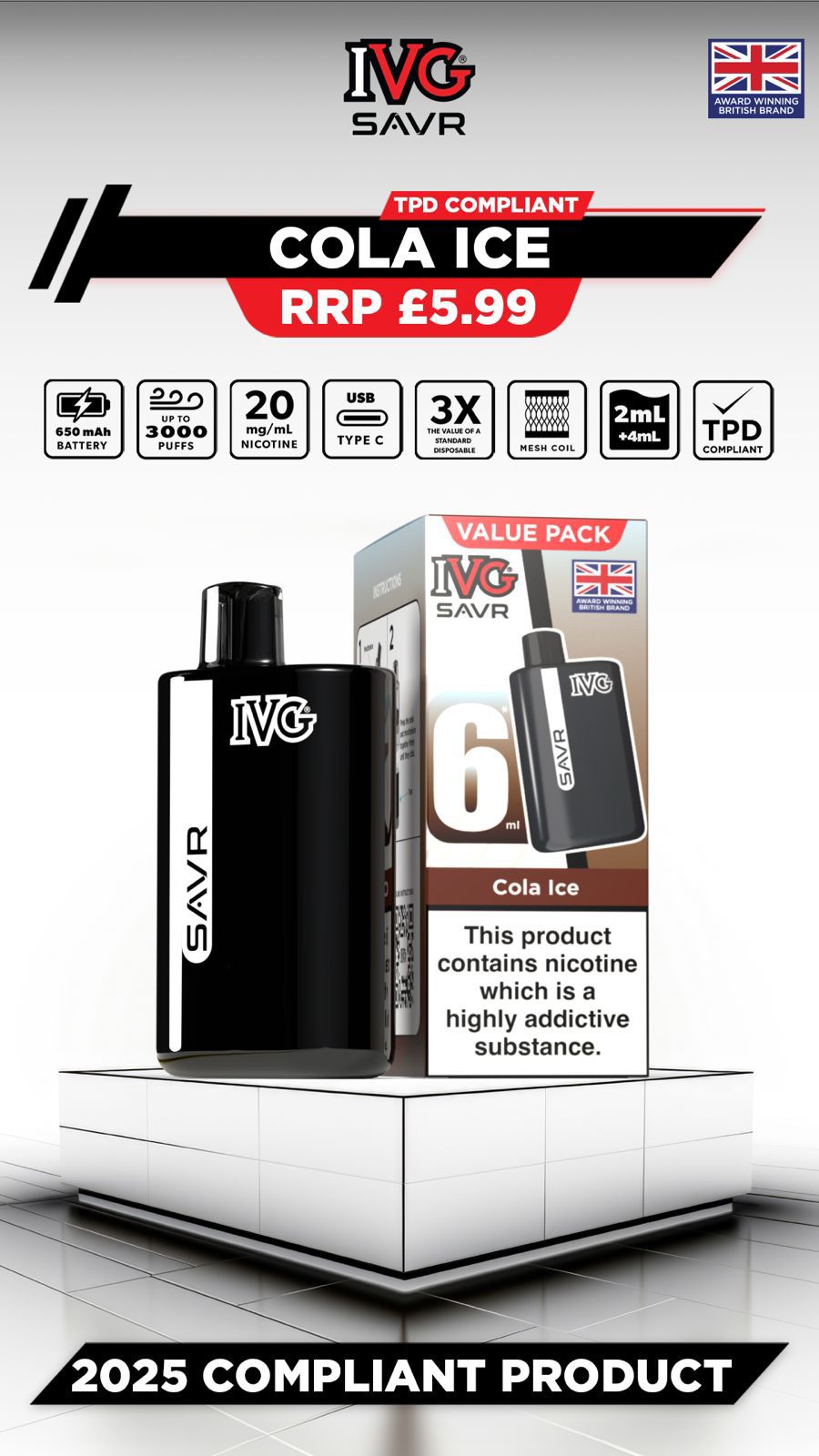 IVG SAVR Prefilled Pod Kit | 9+ New Flavours | 5.99