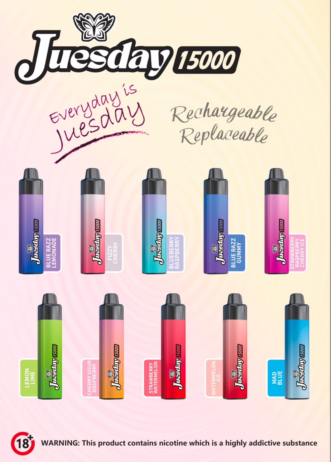 Juesday 15000 Puffs Disposable Pod  