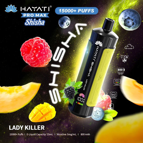 Hayati Pro Max Shisha 15000+ Puffs Disposable Vape  