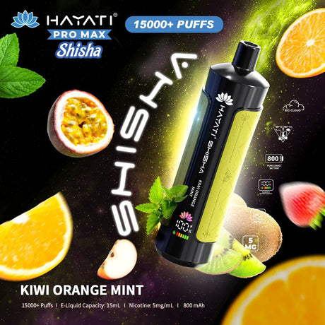 Hayati Pro Max Shisha 15000+ Puffs Disposable Vape  