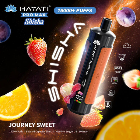 Hayati Pro Max Shisha 15000+ Puffs Disposable Vape  