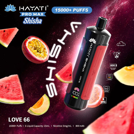 Hayati Pro Max Shisha 15000+ Puffs Disposable Vape  