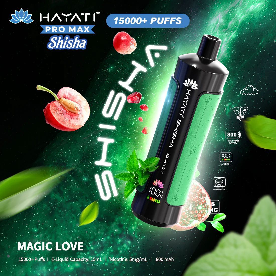 Hayati Pro Max Shisha 15000+ Puffs Disposable Vape (Box of 10)  