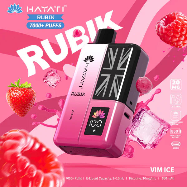 Hayati Rubik 7000 Puffs Disposable Vape (Box of 5)  