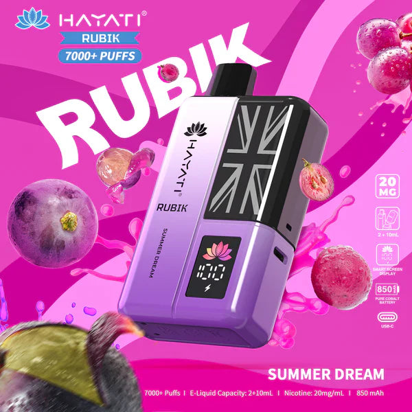 Hayati Rubik 7000 Puffs Disposable Vape (Box of 5)  