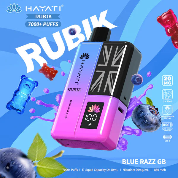 Hayati Rubik 7000 Puffs Disposable Vape (Box of 5)  