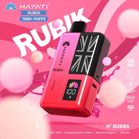 Hayati Rubik 7000 Puffs Disposable Vape (Box of 5)  