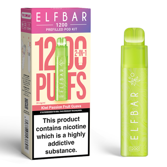 ELF BAR 1200 2 in 1 Prefilled Pod Kit (Box of 5)  