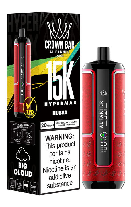 Al Fakher Crown Bar 15K Hypermax Disposable Vape (Box of 5)  