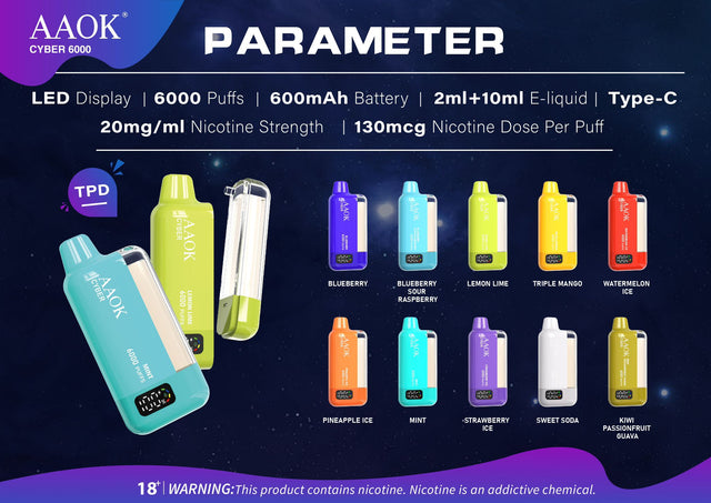 AAOK Cyber 6000 puffs Disposable pod  