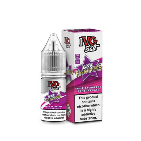 IVG Bar Favourites Sour Raspberry Pomegranate Nic Salts E-Liquid  