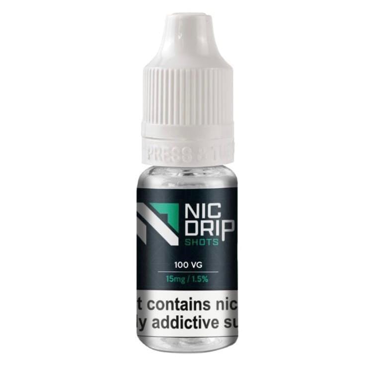 NIC DRIP - 100VG - 15MG - NICOTINE SHOT - BOX OF 120  