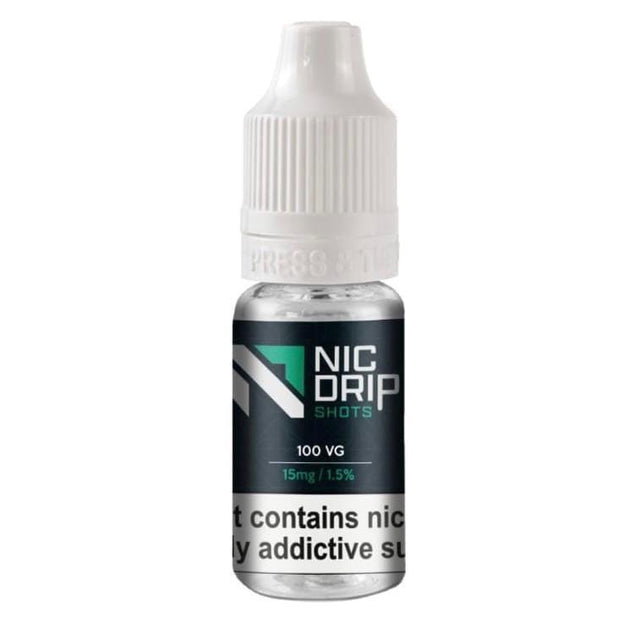 NIC DRIP - 100VG - 15MG - NICOTINE SHOT - BOX OF 120  