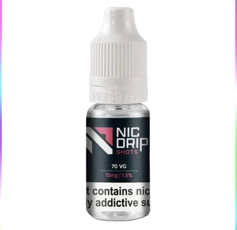 NIC DRIP - 70VG - 15MG - NICOTINE  SHOT - BOX OF 120  