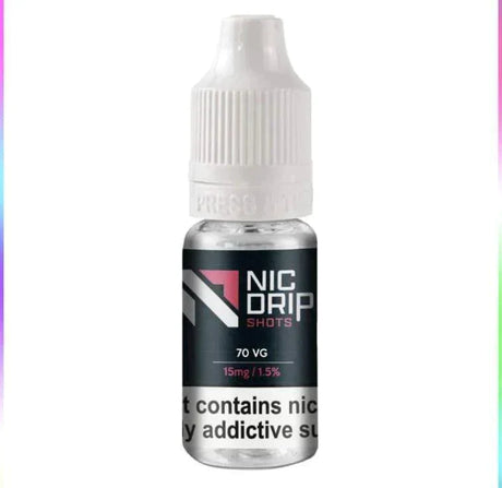 NIC DRIP - 70VG - 15MG - NICOTINE  SHOT - BOX OF 120  