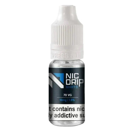 NIC DRIP - 70VG - 18MG - NICOTINE SHOT - BOX OF 120  