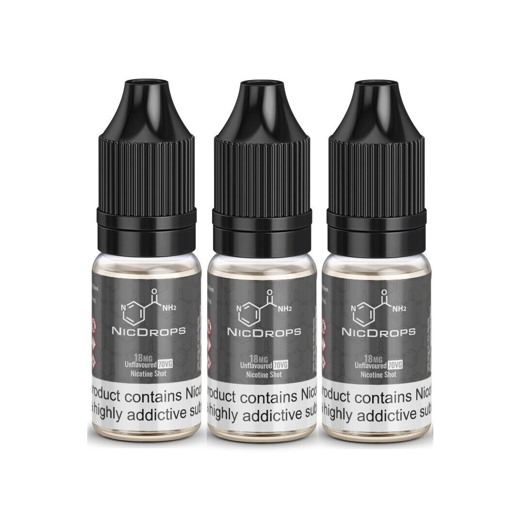 18MG Nicotine Shots 10ml 70/30 VG/PG  